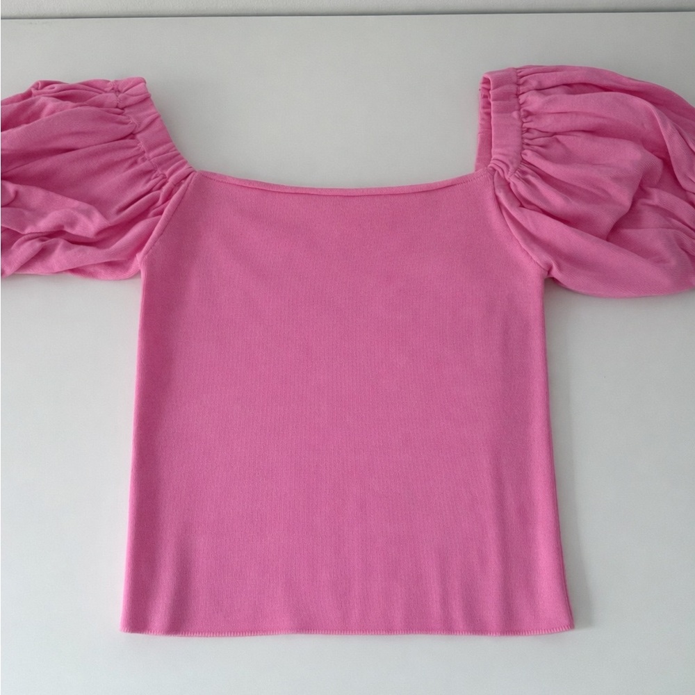 Pink Puff Sleeve Top